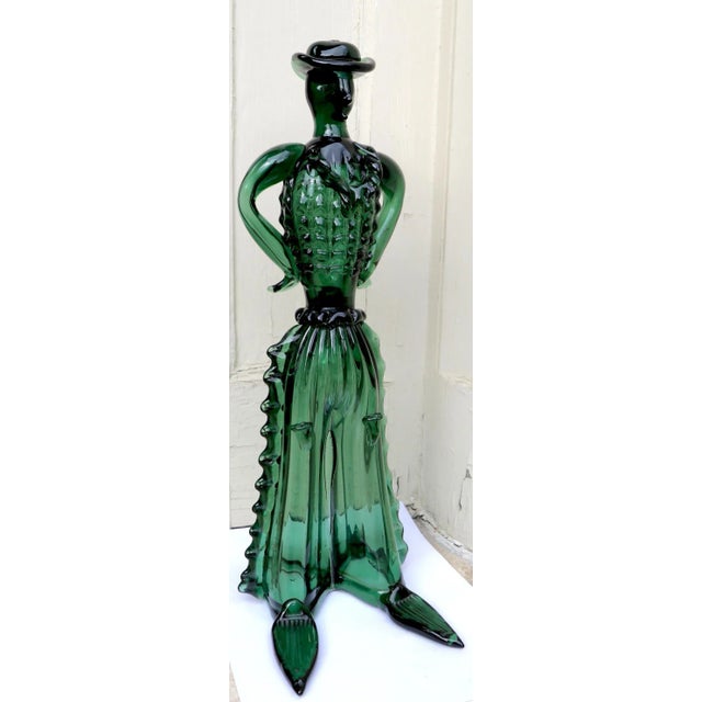 Gaucho Cowboy Figure in Blown Glass Attributed to Barovier For Sale - Image 4 of 12