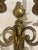 Pair 19th Century Gilt Bronze Neoclassical Sconces with Ram's heads and twisted horns, acanthus leaves and a fluted top....