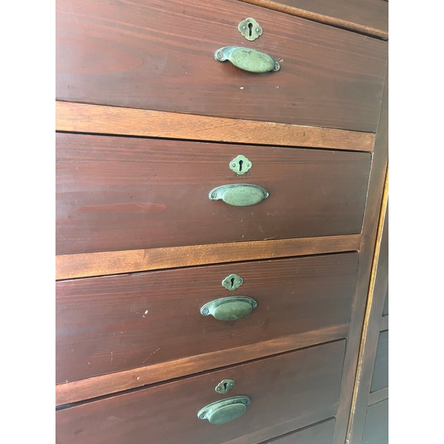 Red 1940s Pair of Notary File Cabinets For Sale - Image 8 of 11