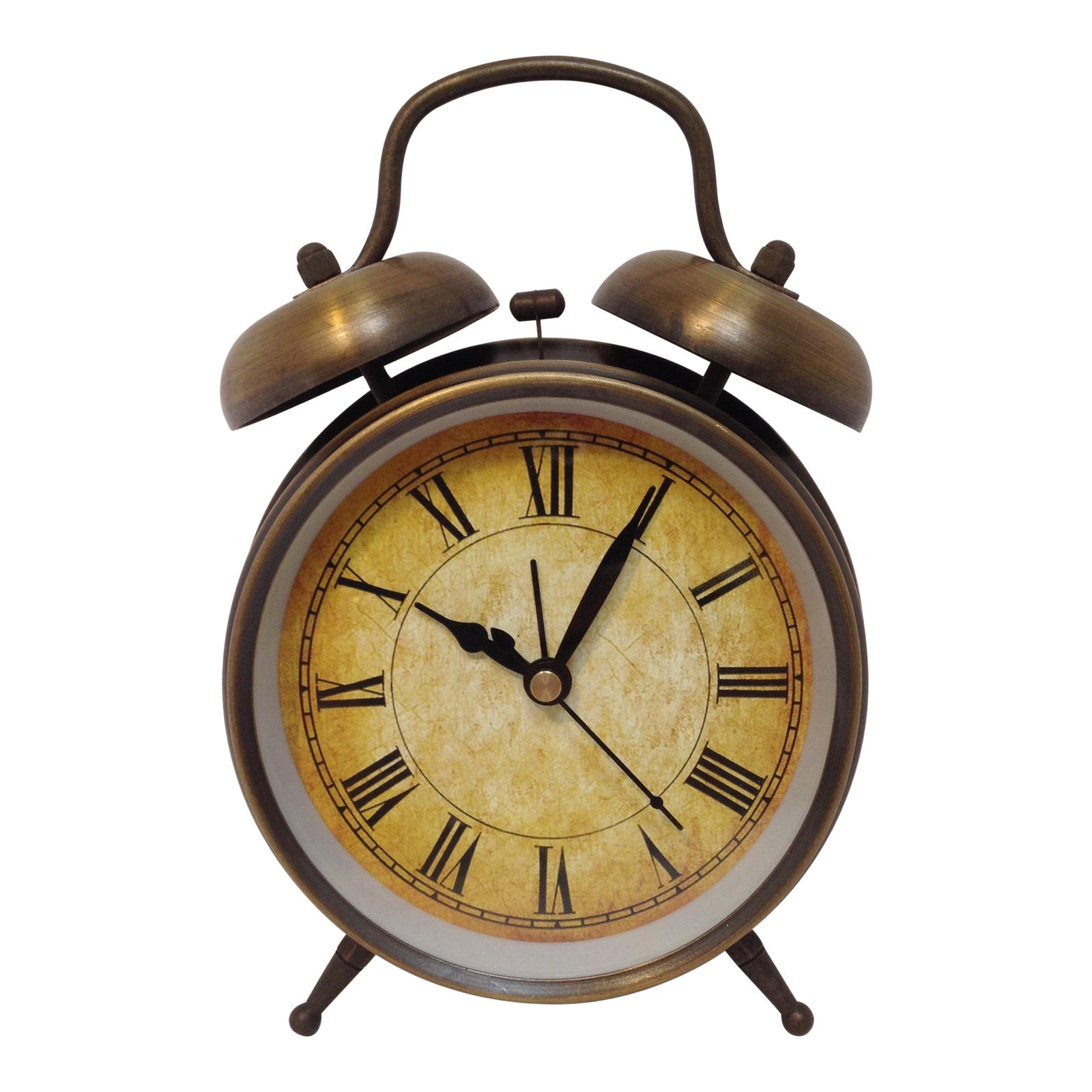 Antique Style Brushed Brass Alarm Clock Chairish