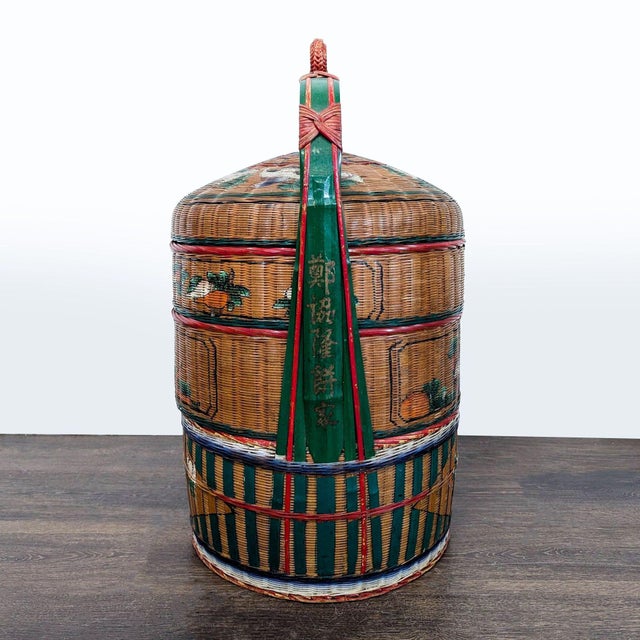 Chinese Antique Chinese Wedding Basket For Sale - Image 3 of 14