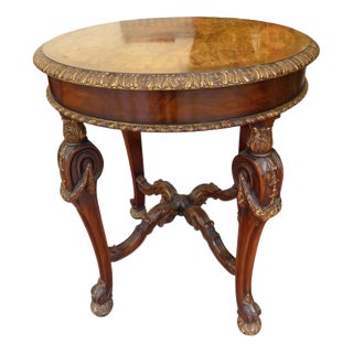 Antique Walnut and Gilt Table from Maple & Co., 1920 For Sale