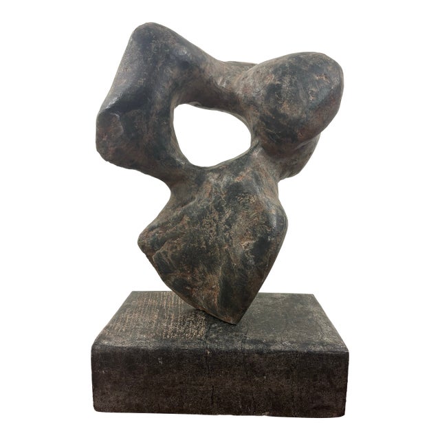 1970s David Breenen Signed Abstract Freeform Modernist Sculpture For Sale