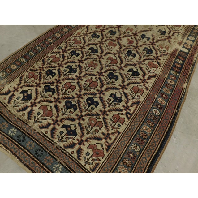 1900 - 1909 Early 20th Century Distressed Caucasian Shirvan Prayer Rug 3'x 5' For Sale - Image 5 of 13