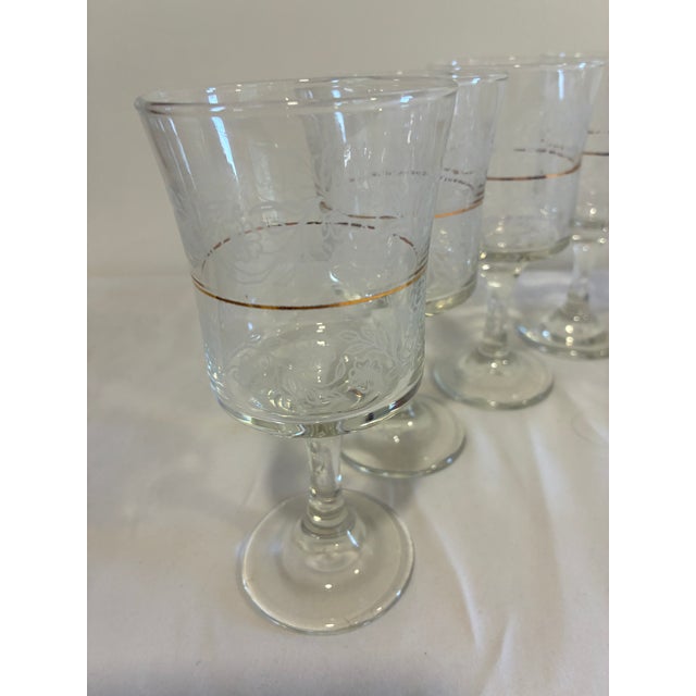 Elegant vintage Bartlett Collins glassware set including 8 stemmed goblets and one large ice bucket/bowl. All feature fine...