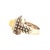 A fashion ring crafted by BJC in the United States. The design features a central square motif in 18k gold, surrounded by...