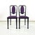 Austrian Modern Chairs 414 in Black Wood & Purple Fabric attributed to Kammerer Thonet, 1990s, Set of 3 For Sale - Image 3 of 18