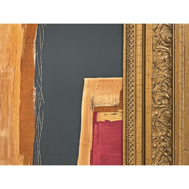 2020s “Romantic” Black Abstract Art in Antique Frame, Transitional Living Room Art by JTS For Sale - Image 5 of 12