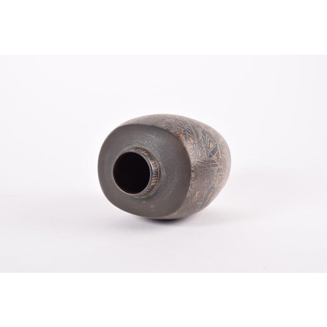 Modern Danish Brown Baca Budded Vase by Nils Thorsson for Royal Copenhagen, 1970s For Sale - Image 6 of 9