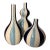 Vintage Jonathan Adler Blue and White Striped 3-Piece Bud Vase For Sale