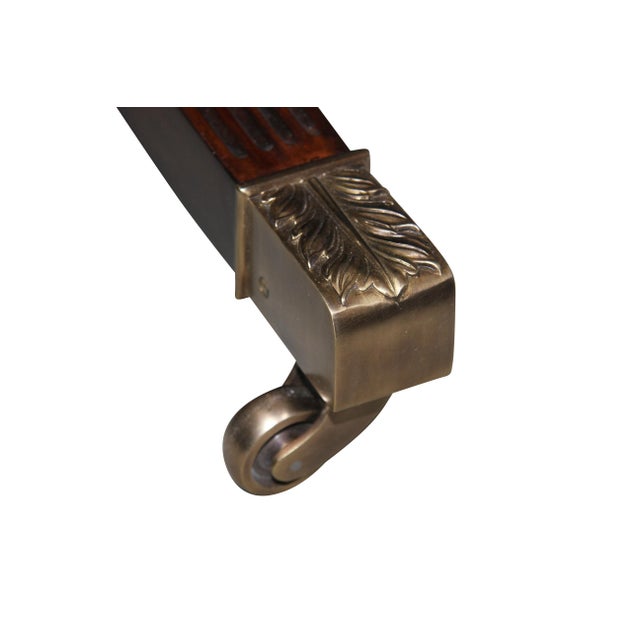 Formal Inlaid Mahogany Dining Table or Center Table With Drawers. Finely Carved Edge by Theodore Alexander For Sale - Image 11 of 12