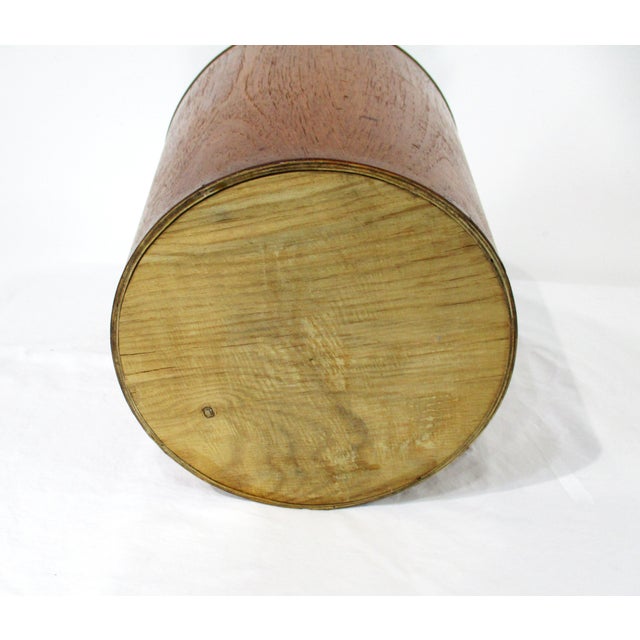 Mid Century Teak Aluminum Trashcan in the Style of Danish Modern For Sale In Cincinnati - Image 6 of 7