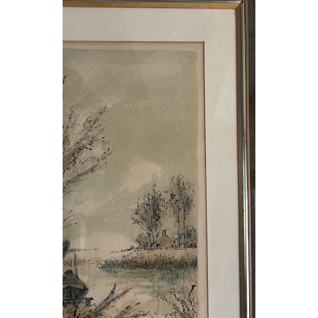 Wood Mid Century French Artist Aime" Daniel Steinlen Lithograph - Signed and Numbered For Sale - Image 7 of 8