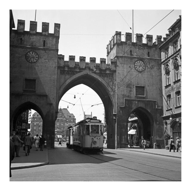 Tram Line No 24 to Rammersdorf at Karlstor, Munich Germany, 1937 For Sale