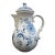 Meissen Porcelain Blue Onion Rose Bud Finial Ornate Handle 10" Coffee Pot For Sale