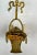 Gold Pair of Vintage French Gilded Bronze Fruit & Flower Basket Wall Sconces, Louis XVI Style For Sale - Image 8 of 10