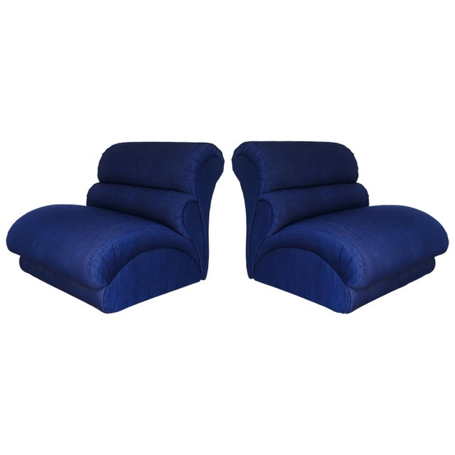 Modern Biomorphic Lounge Chairs by Weiman, 1980s - A Pair For Sale - Image 9 of 9
