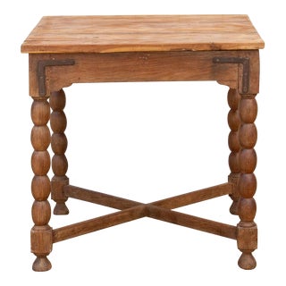 English Bobbin Turned Country Table For Sale