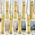 Vintage Coastal Boho Chic Chinoiserie Faux Bamboo & 18/8 Stainless Flatware Set- 49 Pieces. For Sale - Image 11 of 12