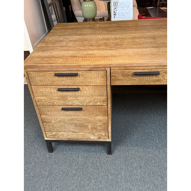 2010s Arhaus Rustic Driftwood Desk For Sale - Image 5 of 12