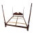 Vintage Chippendale Style King Four Poster Bed in Mahogany Finish For Sale