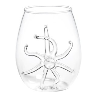 Octopus Stemless Glass, Set of 6 For Sale