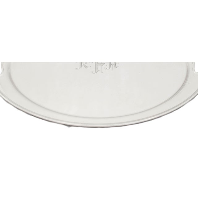 1930s 1938 Sterling Silver Tray For Sale - Image 5 of 6