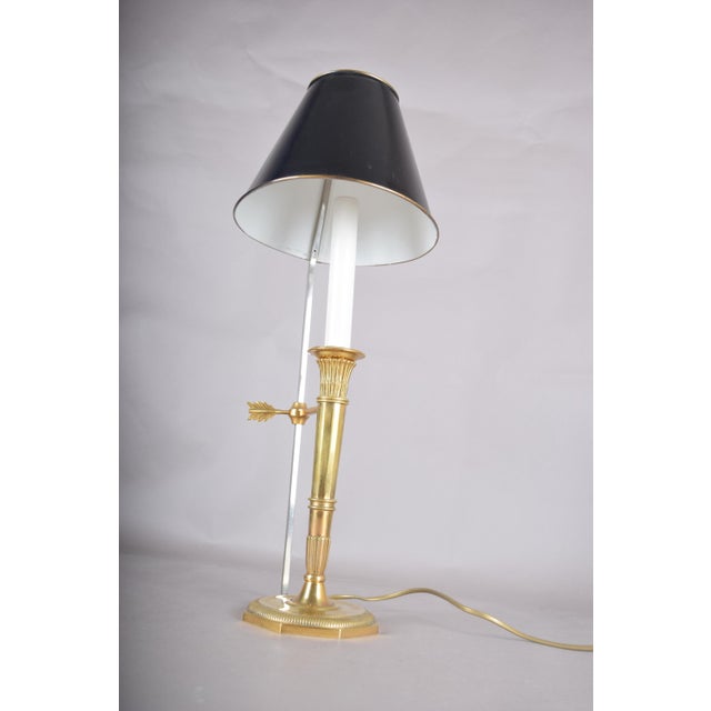 Brass Bouillotte Table Lamp with Adjustable Black Metal Shade, 1950s For Sale - Image 11 of 16