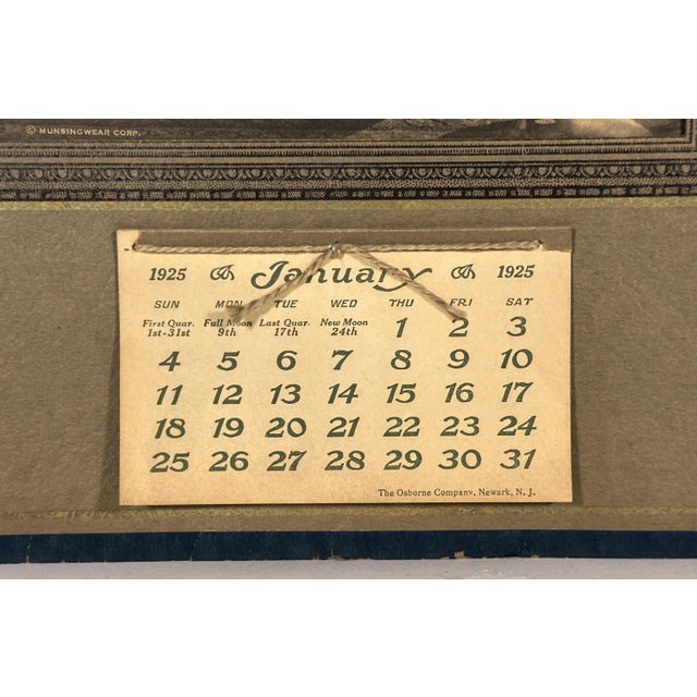 Art Deco Flapper Advertising Calendar for Munsingwear Union Suits & Hosiery c. 1925 For Sale - Image 6 of 10