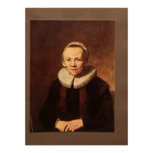 1905 After Rembrandt "Portrait of an Old Lady, Full Face", First Edition Full-Color Print by M. Menpes