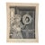 1940s Original Graphite Illustration of Woman Hanging Christmas Wreath, 11 X 9 In. For Sale