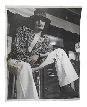 Original Mid Century Glossy Silver Gelatin Photograph-Decked Out Hippie-8"x10"-1960's