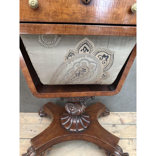 Antique Sewing Table in Mahogany For Sale - Image 3 of 13