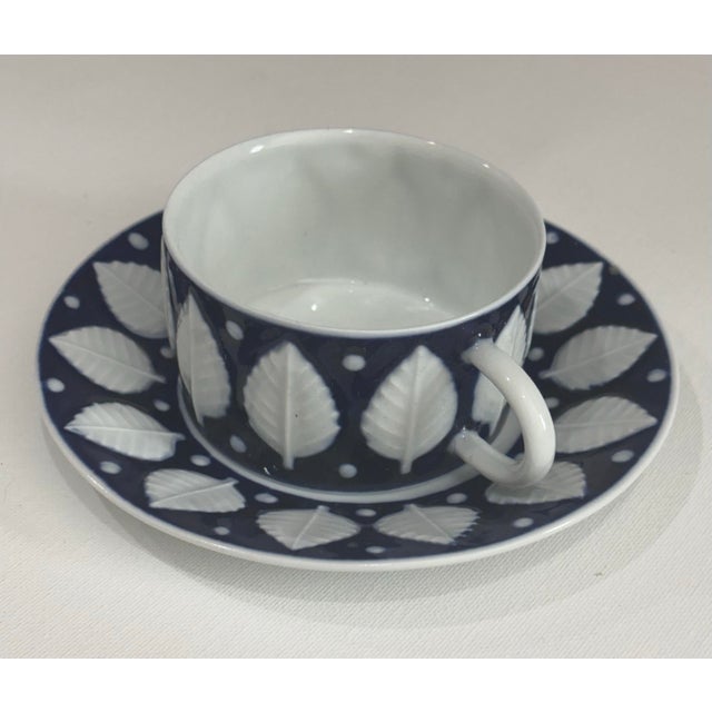 Ceramic Castro Sargadelos F-73 Six Tea Cup and Saucer Set - 12 Pieces For Sale - Image 7 of 11