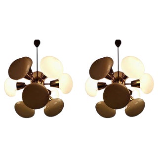 Space Age Sputnik Pendants from Kamenický Šenov, 1960s, Set of 2 For Sale