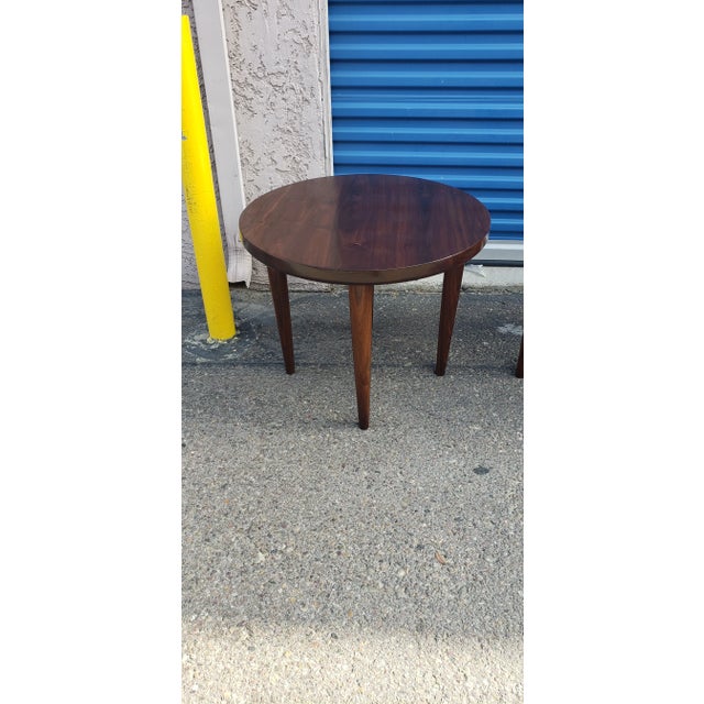 1970s Modern Solid Walnut End Table For Sale - Image 5 of 7