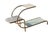 20th Century Bauhaus Tubular Steel Flower Stand with Colored Glass Shelves by Emile Guyot, Czechoslovakia, 1950 For Sale