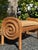 Vintage Wicker Bench | Coastal Rattan Barrel-Back Settee With Cushion For Sale In Tampa - Image 6 of 10