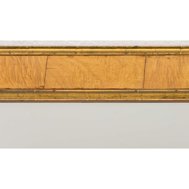 Late 20th Century Modern Birch and Gilt Gesso Framed Mirror For Sale - Image 5 of 7