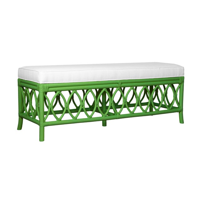 Not Yet Made - Made To Order Lillian Bench - Bright Green For Sale - Image 5 of 8