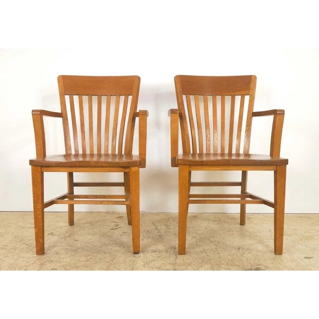 Wood Vintage Medium Tone Wood Oak 3 Piece Dining Set For Sale - Image 7 of 12