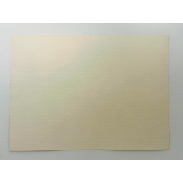 French Vintage Parisian Watercolor Vase of Flowers Sketch - Student Drawn For Sale - Image 3 of 3