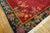 Ruby Red 1920s Ruby Red Floral Antique Chinese Art Deco Carpet 8'10" X 11'2" Handknotted Pile Wool Rug For Sale - Image 8 of 9