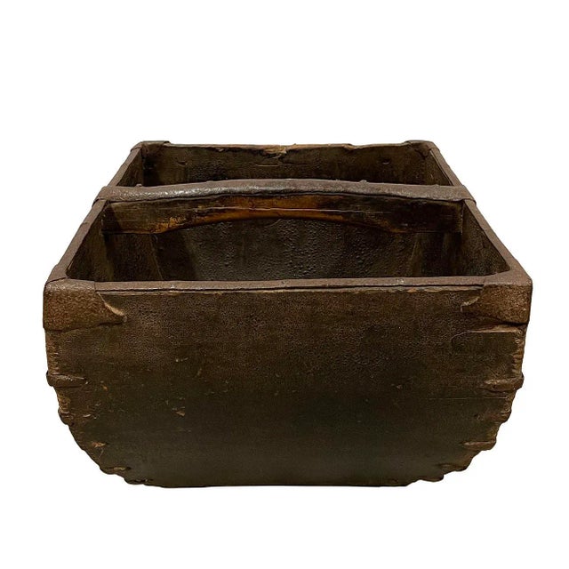 Antique Chinese Official Wooden Rice Grain Bucket For Sale - Image 9 of 9