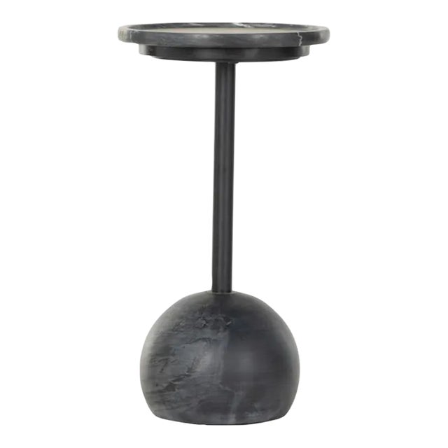 Four Hands Viola Black Marble Accent Table For Sale