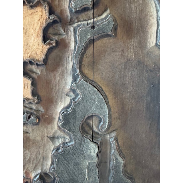 Vintage Sculptural Wood Wall Art For Sale - Image 4 of 14