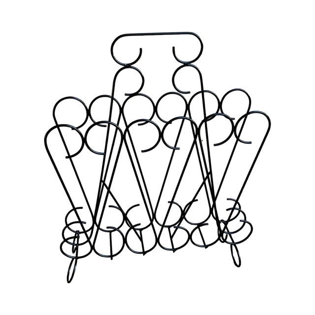 Openwork Metalwork Newspaper Rack, Belgium 1970s For Sale - Image 11 of 12