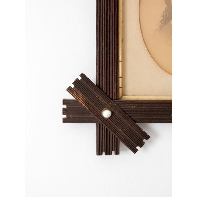 Antique Victorian Folk Art Frame For Sale - Image 4 of 6