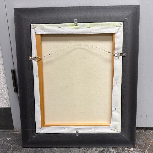 Ashton III Framed "Cable Car 1979" Oil on Canvas, Vintage For Sale - Image 12 of 12