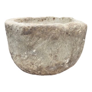Antique Limestone Trough 51626c 31"d For Sale